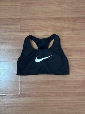 Nike Black Swoosh Racerback Sports Bra Size Small